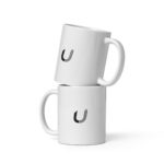 White glossy mug